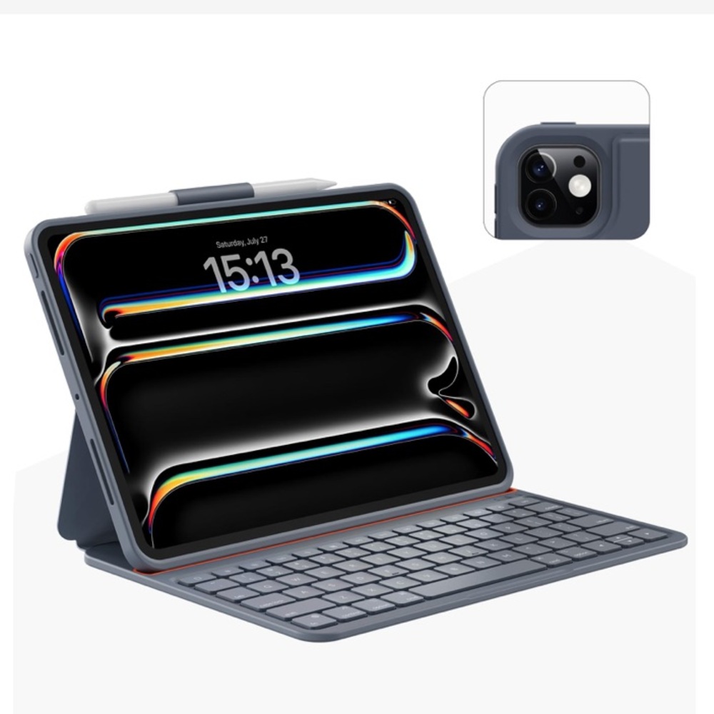 iPad Pro 11” Protective Case w/Stand & Rechargeable Wireless Bluetooth Keyboard